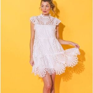 Short White Lace Dress or Coverup